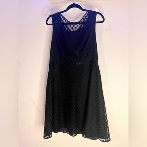 NY&Company Black lace polka dot dress size 12